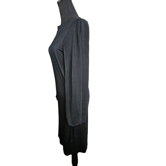 Ralph Lauren Black Label Silk Blend Black Sheath Dress Women Size Medium - Picture 9 of 12